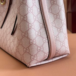 Gucci Ophidia 31cm Bag Pink Canvas 244357