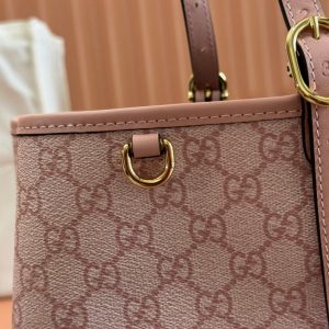 Gucci Ophidia 38cm Bag Pink Canvas 244358