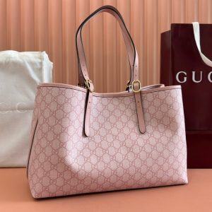 Gucci Ophidia 38cm Bag Pink Canvas 244358