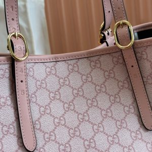 Gucci Ophidia 38cm Bag Pink Canvas 244358