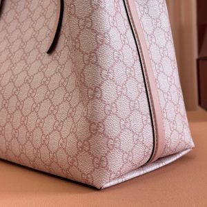 Gucci Ophidia 38cm Bag Pink Canvas 244358