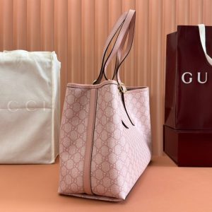 Gucci Ophidia 38cm Bag Pink Canvas 244358
