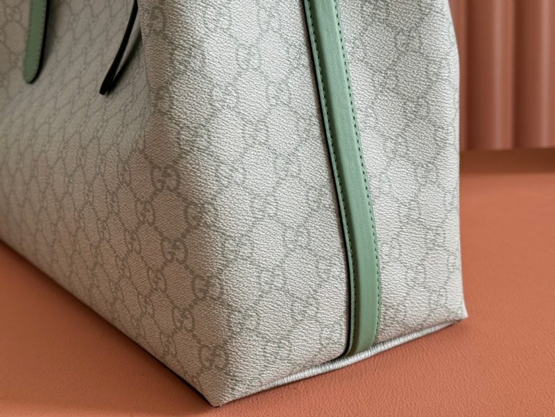 Gucci Ophidia 38cm Bag Green Canvas 244367