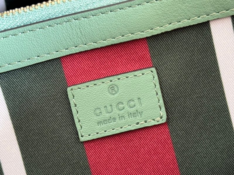 Gucci Ophidia 38cm Bag Green Canvas 244367