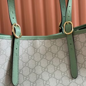Gucci Ophidia 38cm Bag Green Canvas 244367