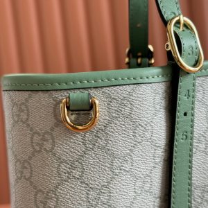 Gucci Ophidia 38cm Bag Green Canvas 244367