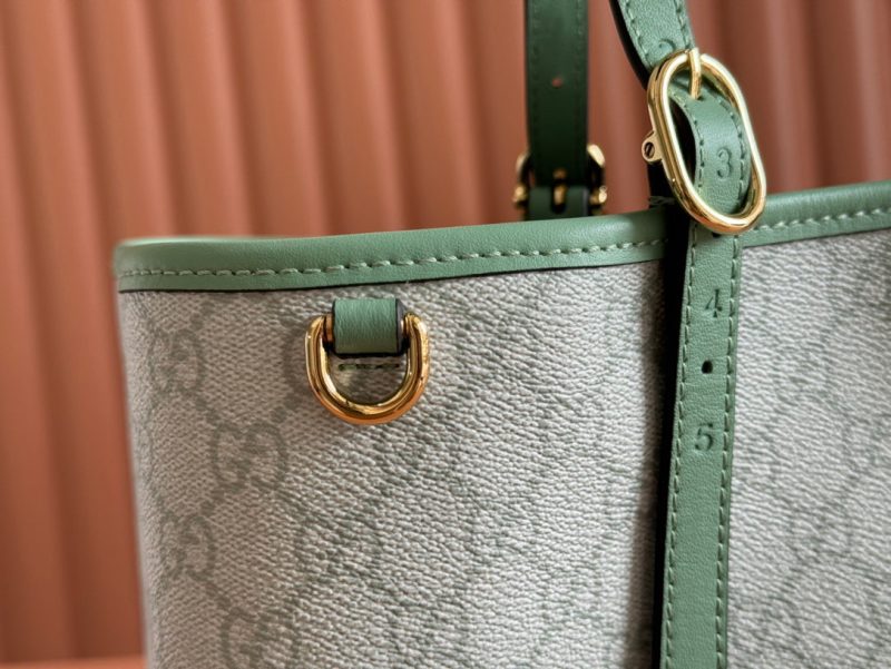 Gucci Ophidia 38cm Bag Green Canvas 244367