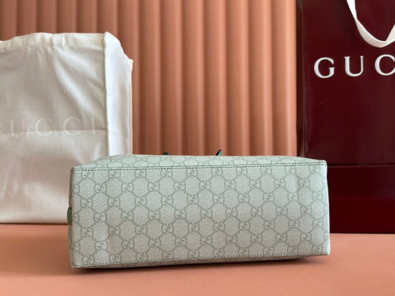 Gucci Ophidia 31cm Bag Green Canvas 244368