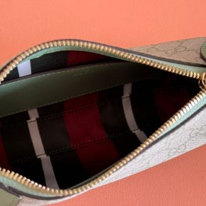 Gucci Ophidia 24.5cm Bag Green Canvas 244369