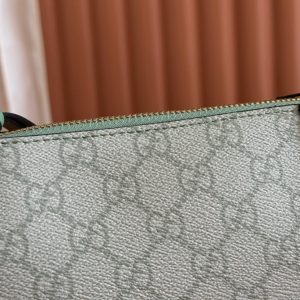 Gucci Ophidia 24.5cm Bag Green Canvas 244369