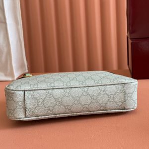 Gucci Ophidia 24.5cm Bag Green Canvas 244369