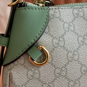 Gucci Ophidia 24.5cm Bag Green Canvas 244369