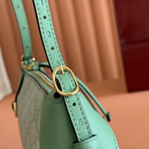 Gucci Ophidia 24.5cm Bag Green Canvas 244369