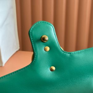 Gucci GG Marmont 22 Bag Green Calfskin Gold Hardware 248371