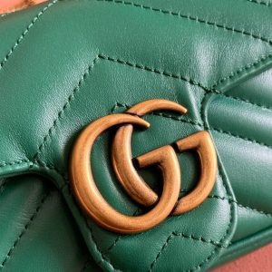Gucci GG Marmont 16.5 Bag Green Calfskin 248372