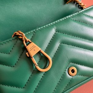 Gucci GG Marmont 16.5 Bag Green Calfskin 248372