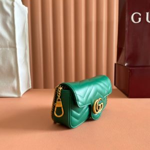Gucci GG Marmont 16.5 Bag Green Calfskin 248372