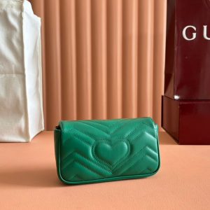 Gucci GG Marmont 16.5 Bag Green Calfskin 248372