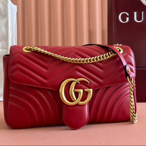 Gucci GG Marmont 31 Bag Red Calfskin 248222