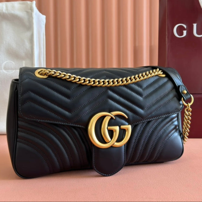 Gucci GG Marmont 31 Bag Black Calfskin 248223