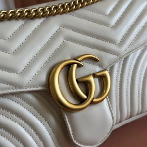 Gucci GG Marmont 31 Bag White Calfskin 248224