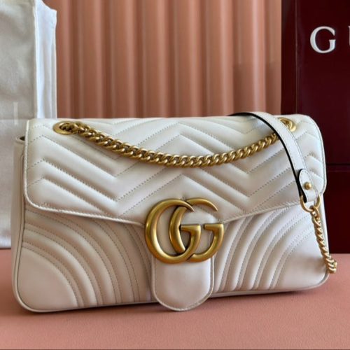 Gucci GG Marmont 31 Bag White Calfskin 248224