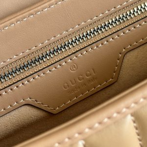 Gucci GG Marmont 26 Bag with Silver Hardware Beige Calfskin 248235