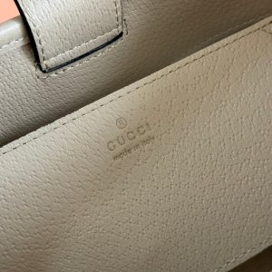 Gucci Ophidia 23cm Bag Beige White Canvas Leather 248271