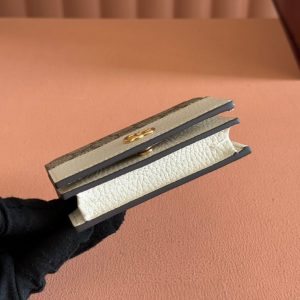 Gucci Marmont Wallet Ebony mix White Canvas Leather 250956