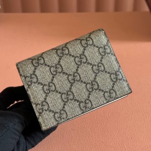 Gucci Marmont Wallet Ebony mix White Canvas Leather 250956