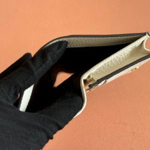 Gucci Marmont Wallet Ebony mix White Canvas Leather 250956