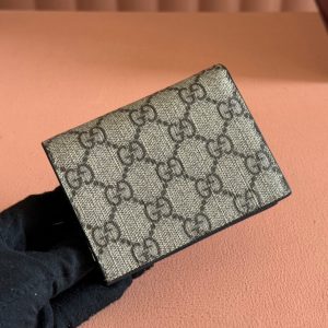 Gucci Marmont Wallet Ebony mix Black Canvas Leather 250957