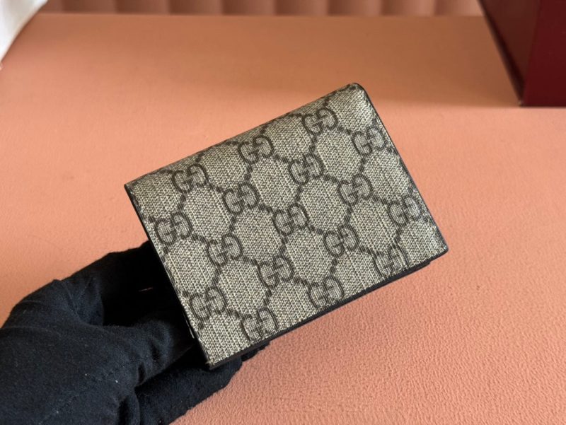 Gucci Marmont Wallet Ebony mix Black Canvas Leather 250957