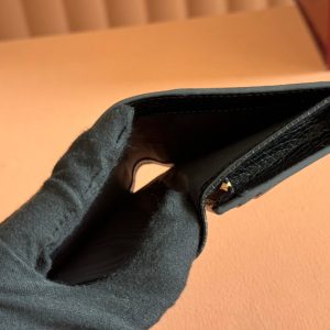 Gucci Marmont Wallet Ebony mix Black Canvas Leather 250957