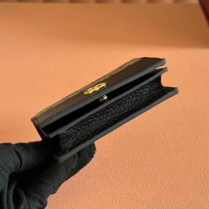 Gucci Marmont Wallet Ebony mix Black Canvas Leather 250957