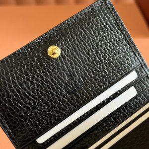 Gucci Marmont Wallet Ebony mix Black Canvas Leather 250957