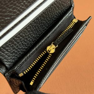 Gucci Marmont Wallet Ebony mix Black Canvas Leather 250957