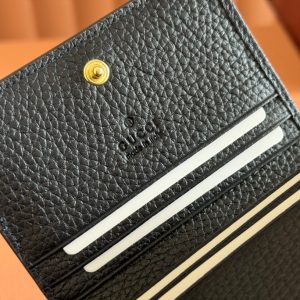 Gucci Marmont Wallet Ebony Blue Black Canvas Leather 250958