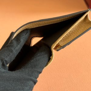 Gucci Marmont Wallet Beige mix Brown Canvas Leather 250959