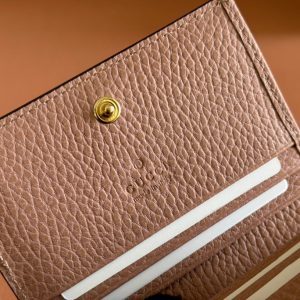 Gucci Marmont Wallet Ebony mix Pink Canvas Leather 250960