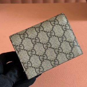 Gucci Marmont Wallet Ebony mix Pink Canvas Leather 250960