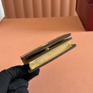 Gucci Marmont Wallet Ebony mix Gold Canvas Leather 250961