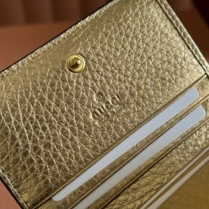 Gucci Marmont Wallet Ebony mix Gold Canvas Leather 250961