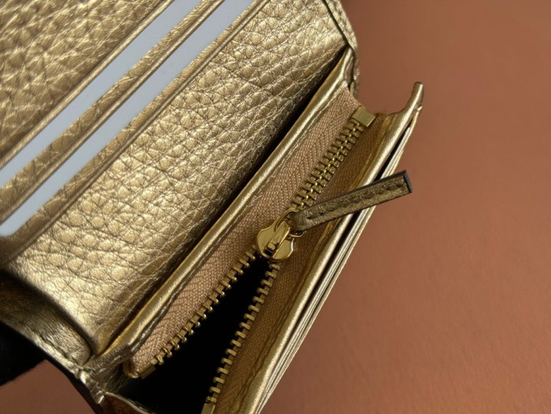 Gucci Marmont Wallet Ebony mix Gold Canvas Leather 250961