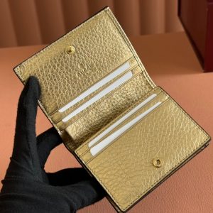 Gucci Marmont Wallet Ebony mix Gold Canvas Leather 250961