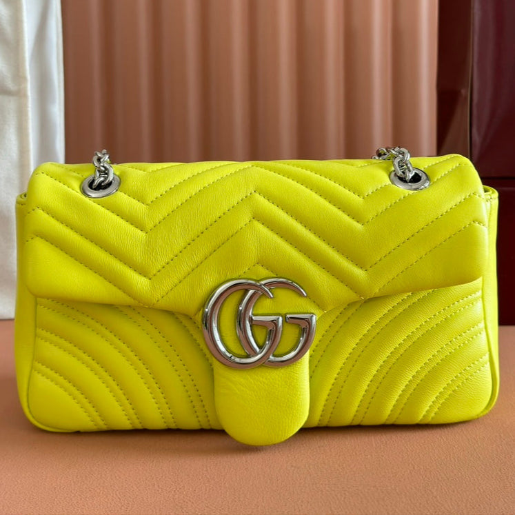 Gucci GG Marmont Bag Yellow Sheepskin 250855