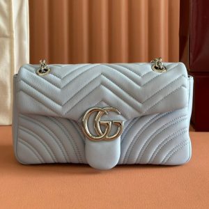 Gucci GG Marmont Bag Blue Sheepskin 250847