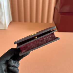 Gucci Marmont Wallet Ebony mix Rosso Ancora Red Canvas Leather 255306