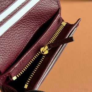 Gucci Marmont Wallet Ebony mix Rosso Ancora Red Canvas Leather 255306