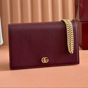 img_89648692_20250607_i1749295801_4165_3_jpg Gucci Marmont Chain Wallet Rosso Ancora Red Leather 255320